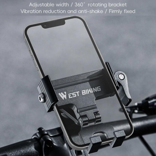Βάση ποδηλάτου WEST BIKING για τηλέφωνο, από κράμα αλουμινίου, για ποδήλατο δρόμ 2