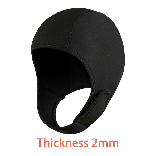 Cappuccio da sub in neoprene da 2 mm per uomo e donna - Accessorio per muta da sub blu scuro con cuffia da surf 2
