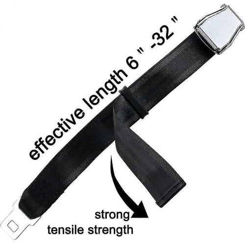 Belt Extender For Aircraft E4 Certified, Adjustable From 15.2 Cm To 81.3 Cm 2