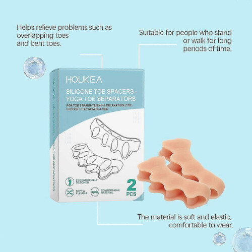 Comfortable Silicone Toe Spacers - Ergonomic, Reusable, Relieve Discomfort 2