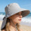 Multiuse Outdoor Sun Hat With Double Layer Design-Navy blue M 7