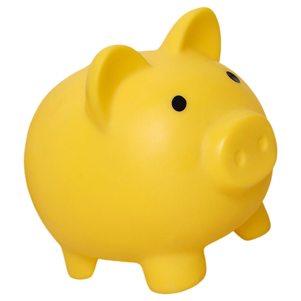 Cute Piggy Banks For Kids Fun Savings Safe Pvc-Yellow 1 7755000536273
