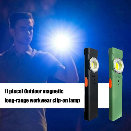 (Black) Small Hat Clip Light Flashlights USB Rechargeable LED Pocket Flashlight Outdoor Camping Double Light Source Work Lamp Multicolor 1
