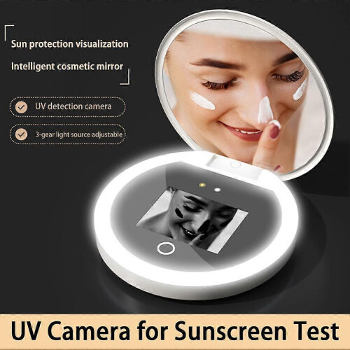Compact Mirror with UV Camera for Sunscreen Test Pocket Size 2