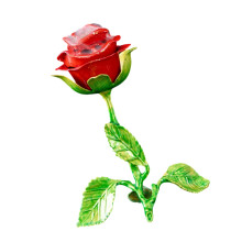 Elegant Rose Shape Aromatherapys Burners Craft Of Copper-Red