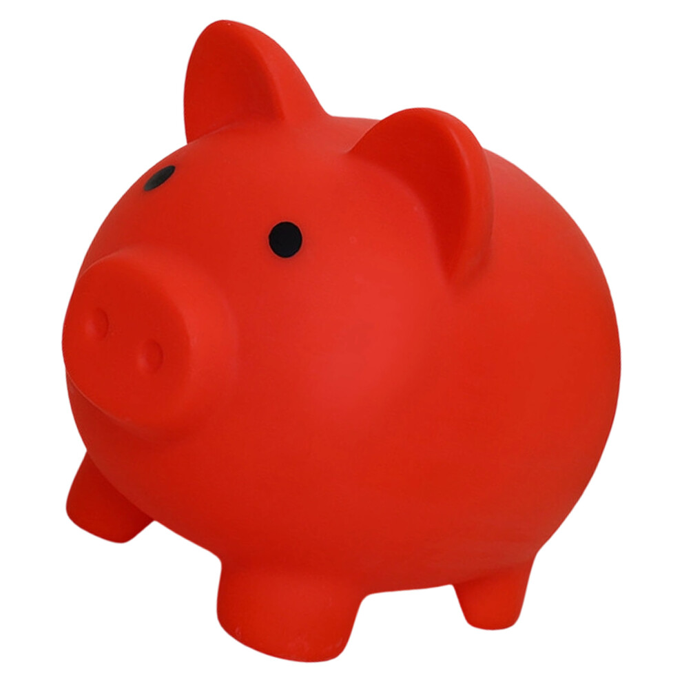 Cute Piggy Banks For Kids Fun Savings Safe Pvc-Red 1 7751001401893
