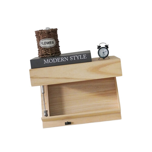 Practical Wall Mounted Storage Shelf Wall Mounted-Wood color S