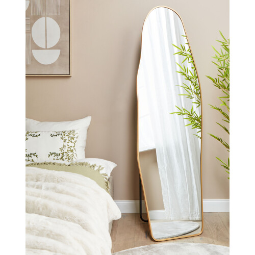Beliani Standing Mirror LARCHE 160 cm Metal Gold 1