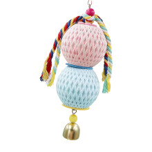 Plant Fiber Bird Chewing Toy With Noise Feature Ideal For