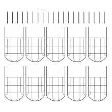 10Pcs Arched Metal Garden Fence Panels 13x24Inch Flower Bed