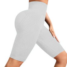 High Waist Leggings for Women capris Tummy Controls-White S