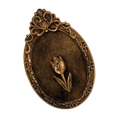 Resin Incenses Stick Holder Plate For Home Decors-Bronze Oval