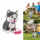 Electric Plush Animal Leash Control Pet Toy For-White Faced 5
