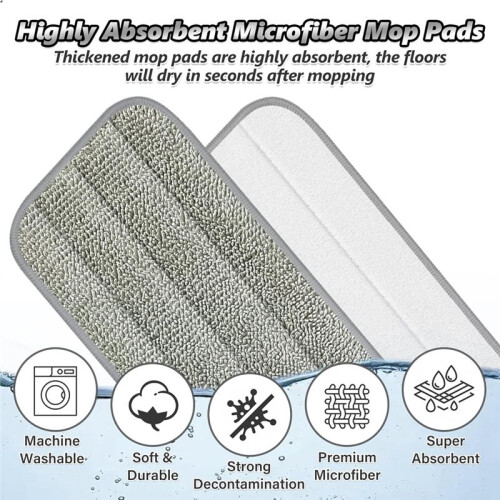 Microfiber Spray Mop for Floors - Wet Dry Mop with 2 Washable Pads 1