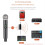 2X Wireless Microphone Professional UHF Recording Karaoke Handheld 1 Channel Lithium Battery 3