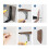2 Piece Heavy Duty Folding Shelf Brackets Triangular Bracket Shelf Wall Shelf Support Frame for Bench Table with Screws 5