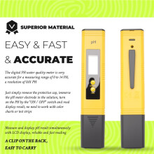Testeur de PH-MèTre NuméRique PH-MèTre 0.01 PH Test de Qualité de L'Eau Testeur NuméRique pour Cuisine, Aquarium, Piscine, Laboratoire