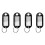 80 Pcs Assorted Key ID Label Tags Split Ring Keyring Keychain (Black) 3