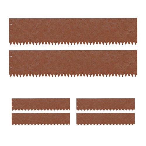 Stalen gazonrand - Roestbruine look, flexibele tuinrand 1