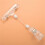 4pcs 6.5 Inch Height Transparent Plastic Double Clips Adjustable  Sign Card Display Holder 6
