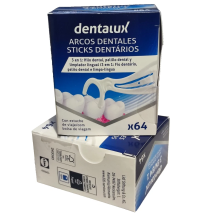 2 x Dentalux Dental Floss Sticks Normal 64 sticks Toothpick Oral