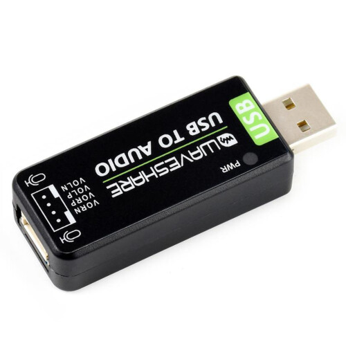 Waveshare USB Sound Card, USB Audio Module, Driver-Free, External Audio Converter for Raspberry Pi / Jetson 2