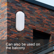 Oval Wall Lighting 12W Modern LED Outdoor Mounted Waterproof Bathroom Porch Wall Sconce Aisle Black