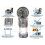2-in-1 Solar Camping Lantern with LED Light and Adjustable Fan, USB Charging Station Silver US Plug 4