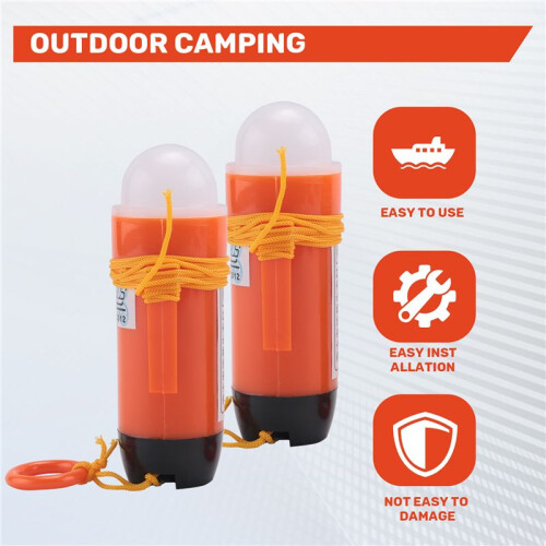 2Pcs LED Life Jacket Emergency Light Surf Life Jacket Light LED Life Jacket Light  Saving Flashlight Sea Water 1