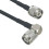 Plugue Macho RG58 TNC para Plugue Macho TNC Conector de Ângulo Reto RF Jumper Pigtail Cable 2