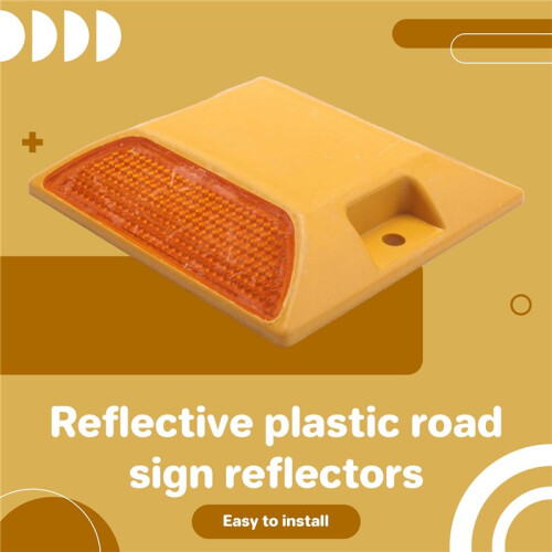 Road Reflective  , Double Side Reflective Pavement  Plastic Asphalt Stud  -- 10 Pieces 1