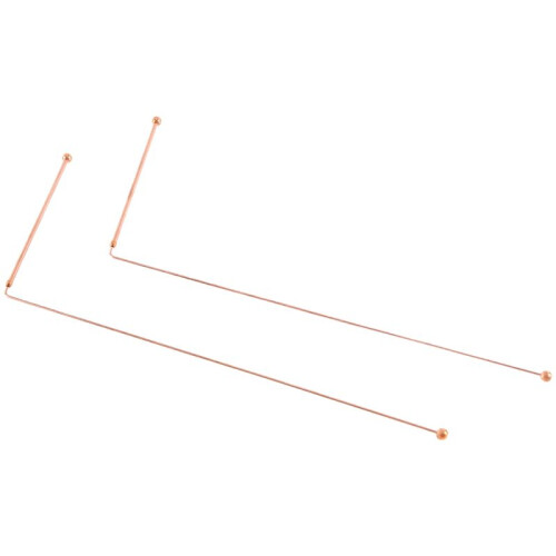 Copper Dowsing Rods - 99.9% Pure Copper 2PCS Divining Rods  Water Witching Detector 1