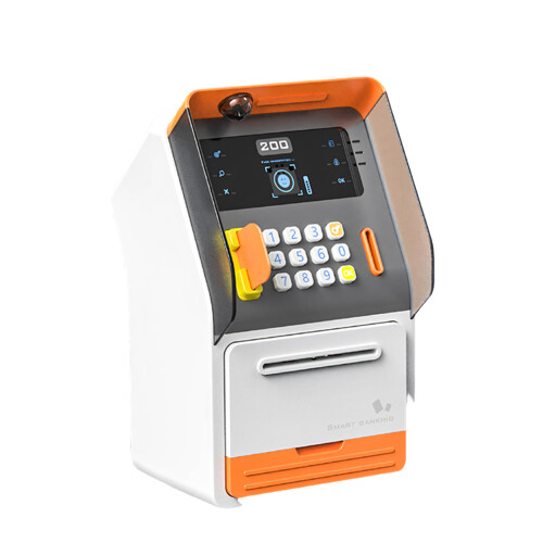 Interactive Savings Box For Kids Using Progressive-Orange