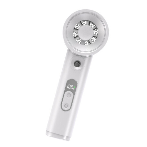 Portable Handheld Misting Fan Folding Rechargeable-White