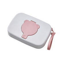 Baby Wipes Dispenser Baby Wipes Case Bear Pattern Wipes-Pink