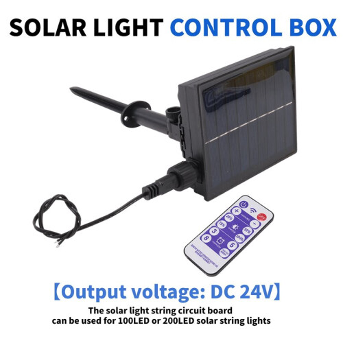 Solar Battery Box Kit Pack Powered Lithium Panel Light with Remote Control for Led String Strip Lamp 24V DIY 2