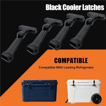 Black Replacement Cooler Latches Compatible for Tundra Cooler Accessories and RTIC Cooler Premium Rubber Latches