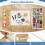 Ensemble table d'art pour enfants avec 2 chaises et chevalet réglable 9