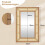 Rattan Wall Mirror with Wood Frame, 90x60 cm, Hanging 2