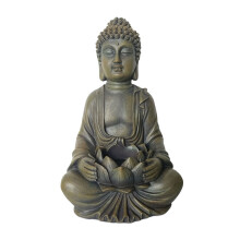 Estatua de Buda de 30 cm con loto, poliresina resistente a la intemperie