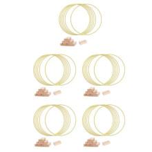 30 PCS 12 Inch Large Metal Floral Hoop Centerpiece for Table, Gold Wreath Ring with 30 PCS Wood Holder Stands,Hoop Rings