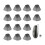 14 Pcs Hearing Aid Tulip Domes Universal Replacement, Hearing Amplifier Ear Kit Tips Fit Standard Receiver BTE RIC 2