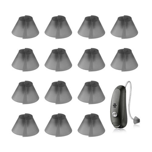 14 Pcs Hearing Aid Tulip Domes Universal Replacement, Hearing Amplifier Ear Kit Tips Fit Standard Receiver BTE RIC 1