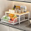 Kitchen Countertop Organizer - Multi-Functional Rack for Microwave, Spices, Coffee Maker and Printer White 3