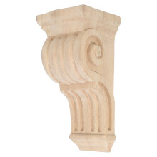 Khaki Wooden Corbels Brackets Elegant Carved for Fireplace Mantel