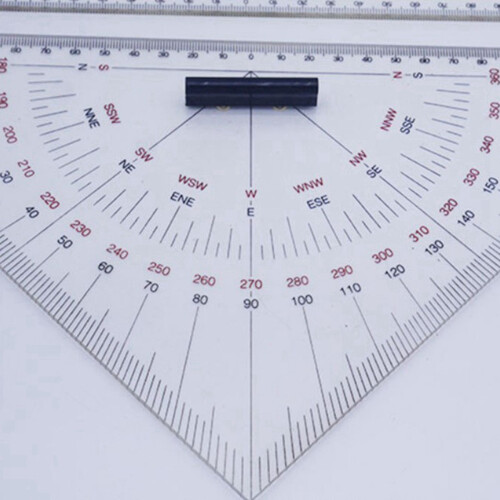 2X Chart Drawing Triangle Ruler for Ship Drawing 300mm Large-Scale Triangle Ruler for Distance Measurement Teaching 1