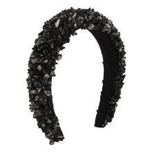 Incantevole e alla moda fascia per capelli con strass, design delicato, fascia antiscivolo per compleanno e festa.