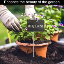 Pacote com 60 Ganchos Prateados para Etiquetas de Plantas, Marcadores de Jardim À Prova de Ferrugem, Suportes para Placas de Plantas para Flores,