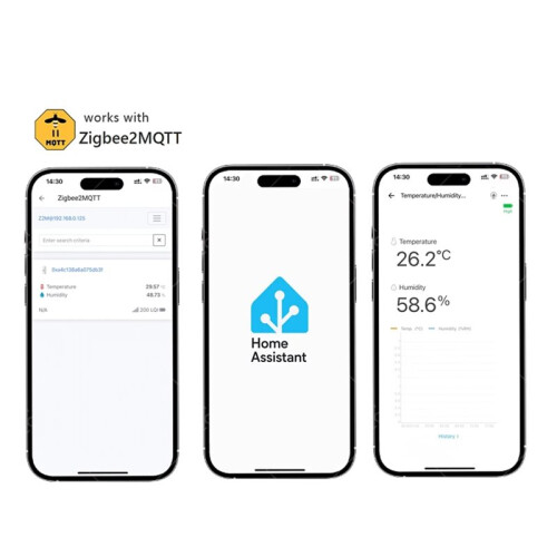 Zigbee 3.0 Temperature Humidity Sensor with LCD Display for  Home Control 2