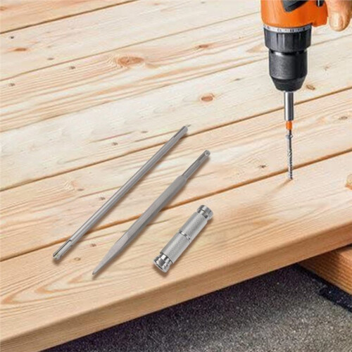 Electric Hammer Extension Rod, 3 Pieces Round Two- Quick-Draw with Chisel Set for SDS Drilling Multi-Functional 2